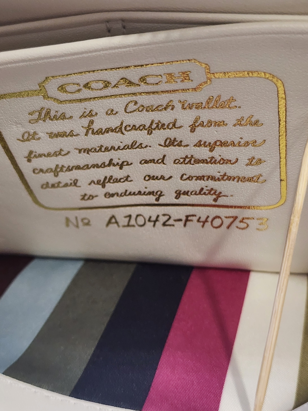 Coach Legacy Signature Canvas Continental Wallet- F40753 - Picture 5 of 13
